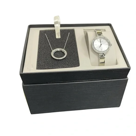 Bulova | Accessories | Bulova Silver Watch And Necklace Set  display picture 1